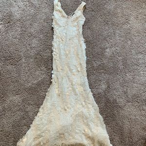 Lulu’s Still in Love Cream Sequin Maxi dress
